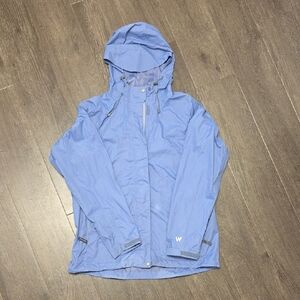 White Sierra Hooded Waterproof Jacket, Lavendar Color, Size Medium